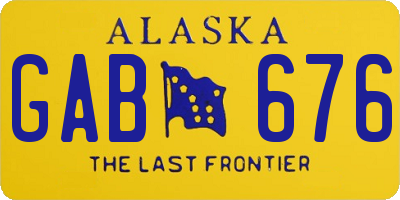 AK license plate GAB676