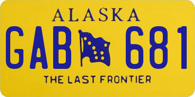 AK license plate GAB681