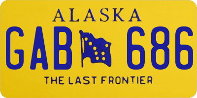 AK license plate GAB686