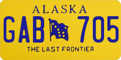 AK license plate GAB705