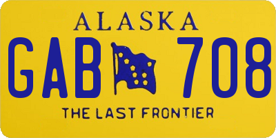 AK license plate GAB708