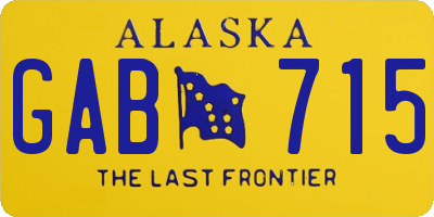 AK license plate GAB715