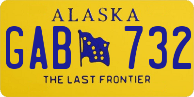 AK license plate GAB732