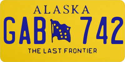 AK license plate GAB742