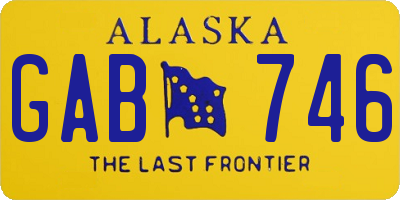AK license plate GAB746