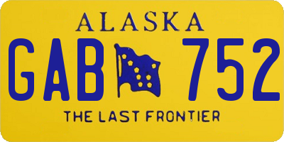 AK license plate GAB752