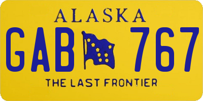 AK license plate GAB767
