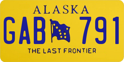 AK license plate GAB791
