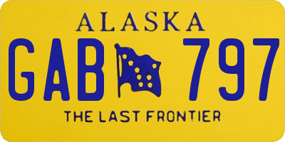 AK license plate GAB797