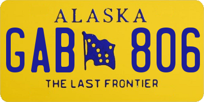 AK license plate GAB806