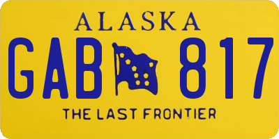 AK license plate GAB817