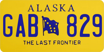 AK license plate GAB829