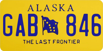 AK license plate GAB846