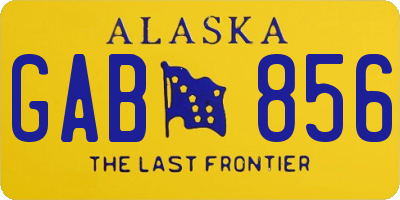 AK license plate GAB856