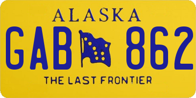 AK license plate GAB862