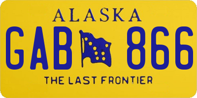 AK license plate GAB866