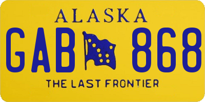 AK license plate GAB868