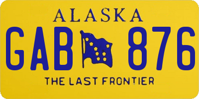 AK license plate GAB876