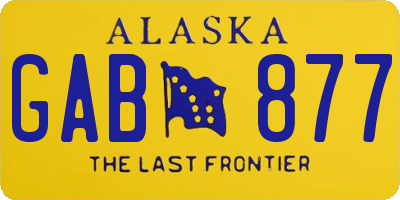AK license plate GAB877