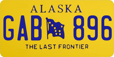AK license plate GAB896