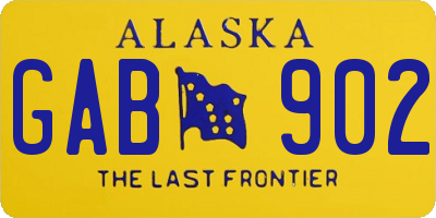 AK license plate GAB902