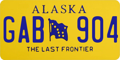 AK license plate GAB904