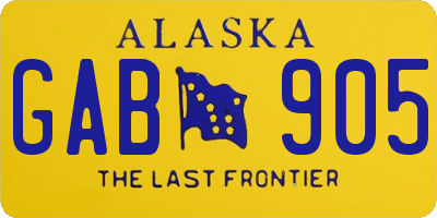 AK license plate GAB905