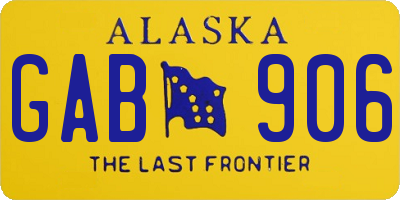 AK license plate GAB906