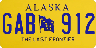 AK license plate GAB912