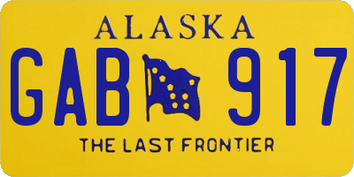 AK license plate GAB917