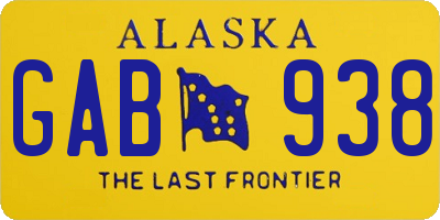 AK license plate GAB938