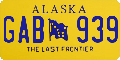 AK license plate GAB939