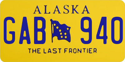 AK license plate GAB940