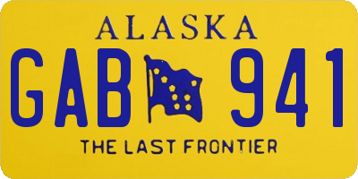 AK license plate GAB941