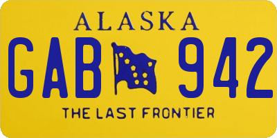 AK license plate GAB942