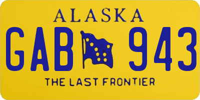 AK license plate GAB943