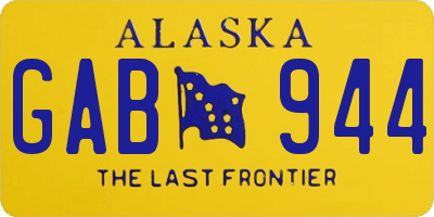 AK license plate GAB944