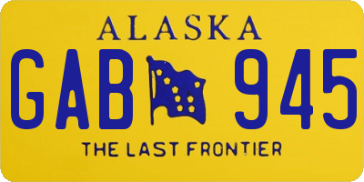 AK license plate GAB945