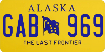 AK license plate GAB969