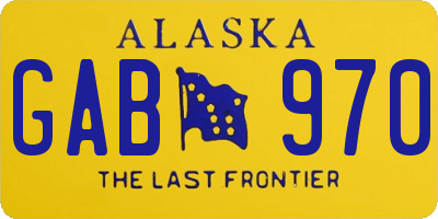 AK license plate GAB970