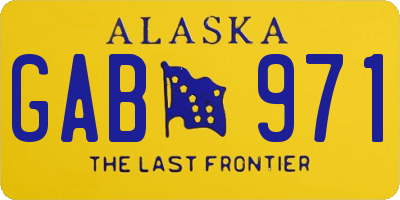 AK license plate GAB971