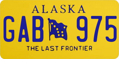 AK license plate GAB975