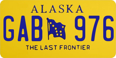 AK license plate GAB976