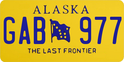 AK license plate GAB977