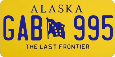 AK license plate GAB995