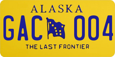 AK license plate GAC004