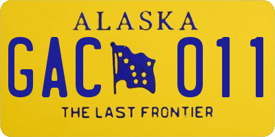 AK license plate GAC011