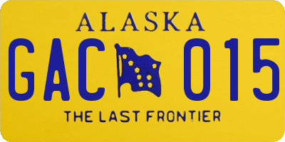 AK license plate GAC015