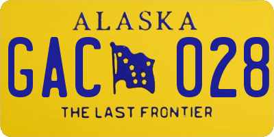 AK license plate GAC028