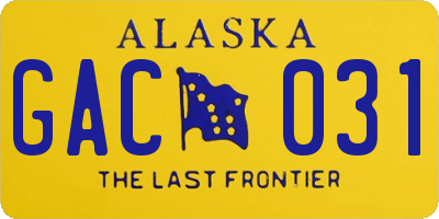 AK license plate GAC031